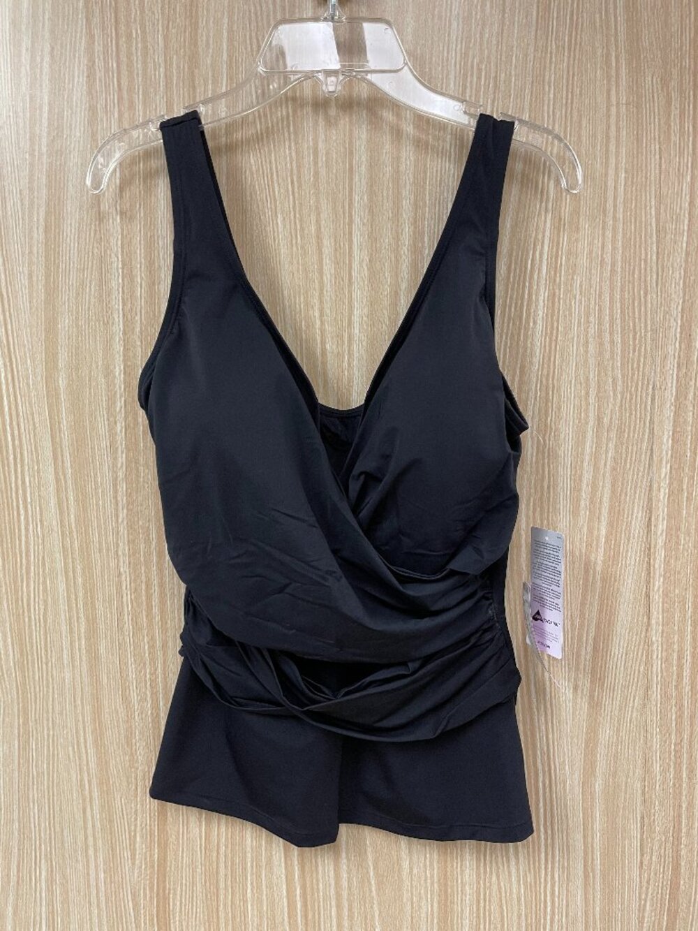 lands' end black bathing suit top size 12 NEW